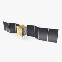Geostationary Satellite with Solar Panels