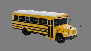 Lowpoly School Bus 3D model