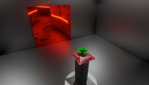 3D model diamond safe hall