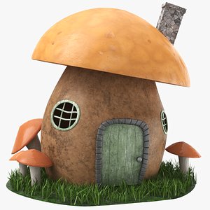 Cartoon Mushroom House