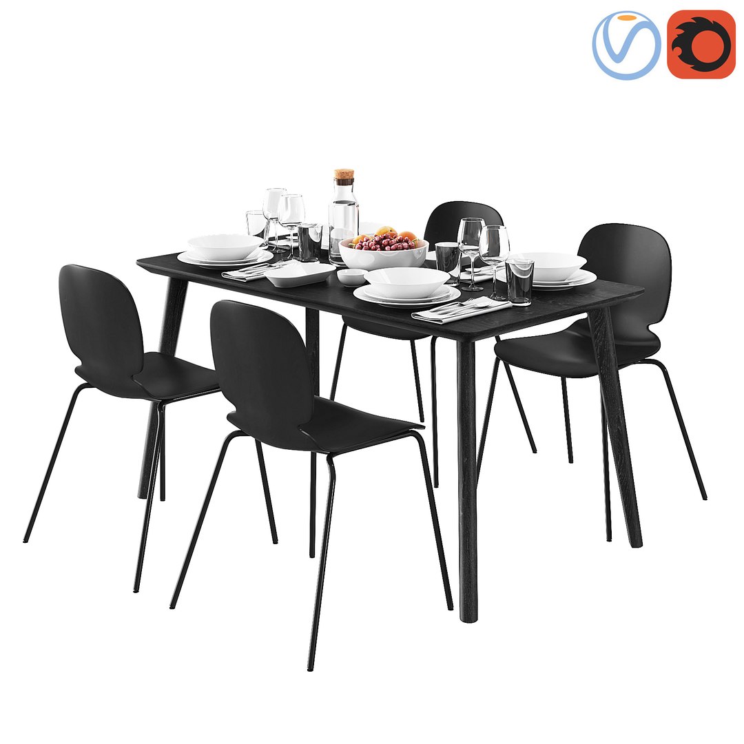 Ikea Svenbertil Chair Table 3D TurboSquid 1280526