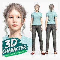 Realistic Beautiful Woman Character