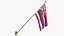 USA States hawaii Cloth Flag Wall Mount Animated Loop