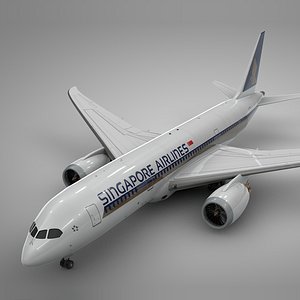 boeing 787 dreamliner singapore 3D model