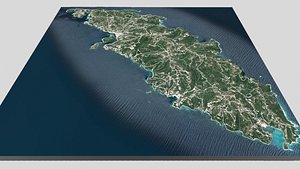 Island Paxos Greece model