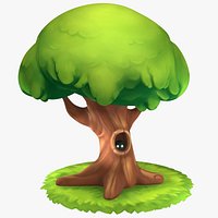 Cartoon Oak Tree