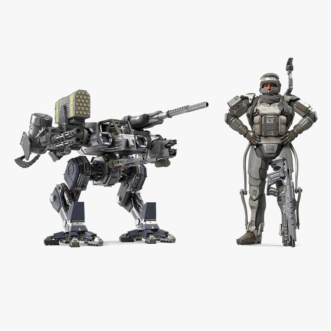 Combat Machines with Pilots Collection 3D model preview