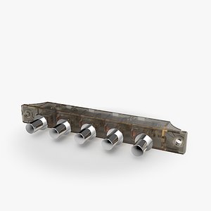 3D Mechanical push button switch model
