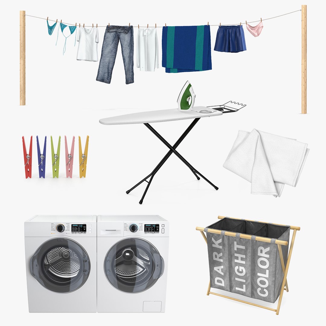 Laundry Collection 5 3D model preview