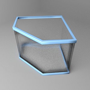 diamond-shape aquarium 3D model