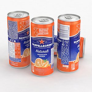 Beverage Can Sanpellegrino Naturali Aranciata Rossa 330ml 2022 3D