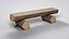 Rustic Log Bench Pack - 4 Game-Ready Wooden Benches