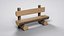 Rustic Log Bench Pack - 4 Game-Ready Wooden Benches