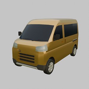 3D Daihatsu hijet low poly model