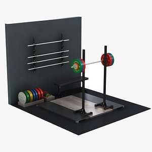 3D Weightlifting Crossfit Training Block model