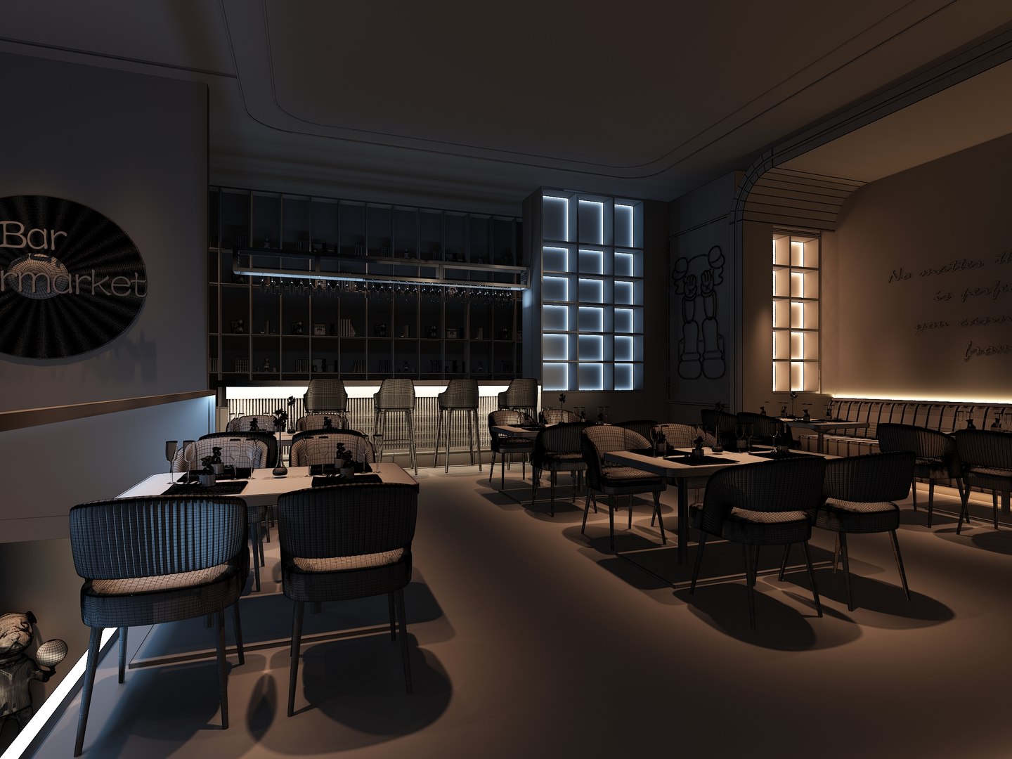 Bar Interior 3D Model - TurboSquid 2364857