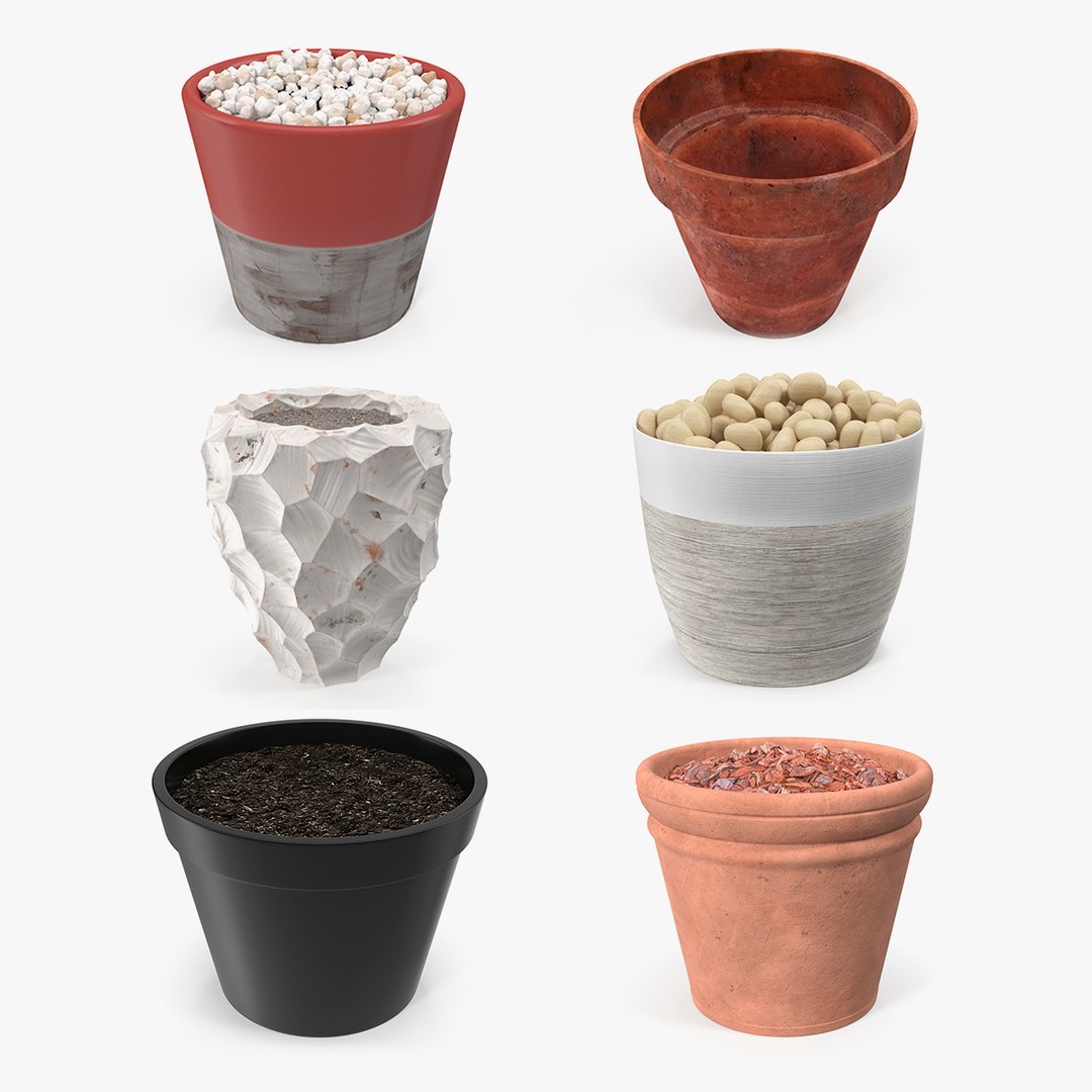 Home Flower Pots Collection 6 3D model preview