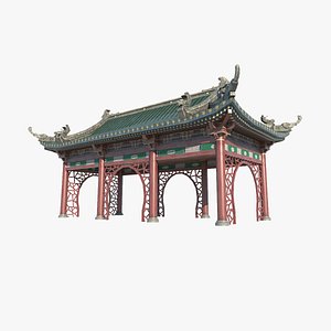 Asian ancient architecture leisure tea house