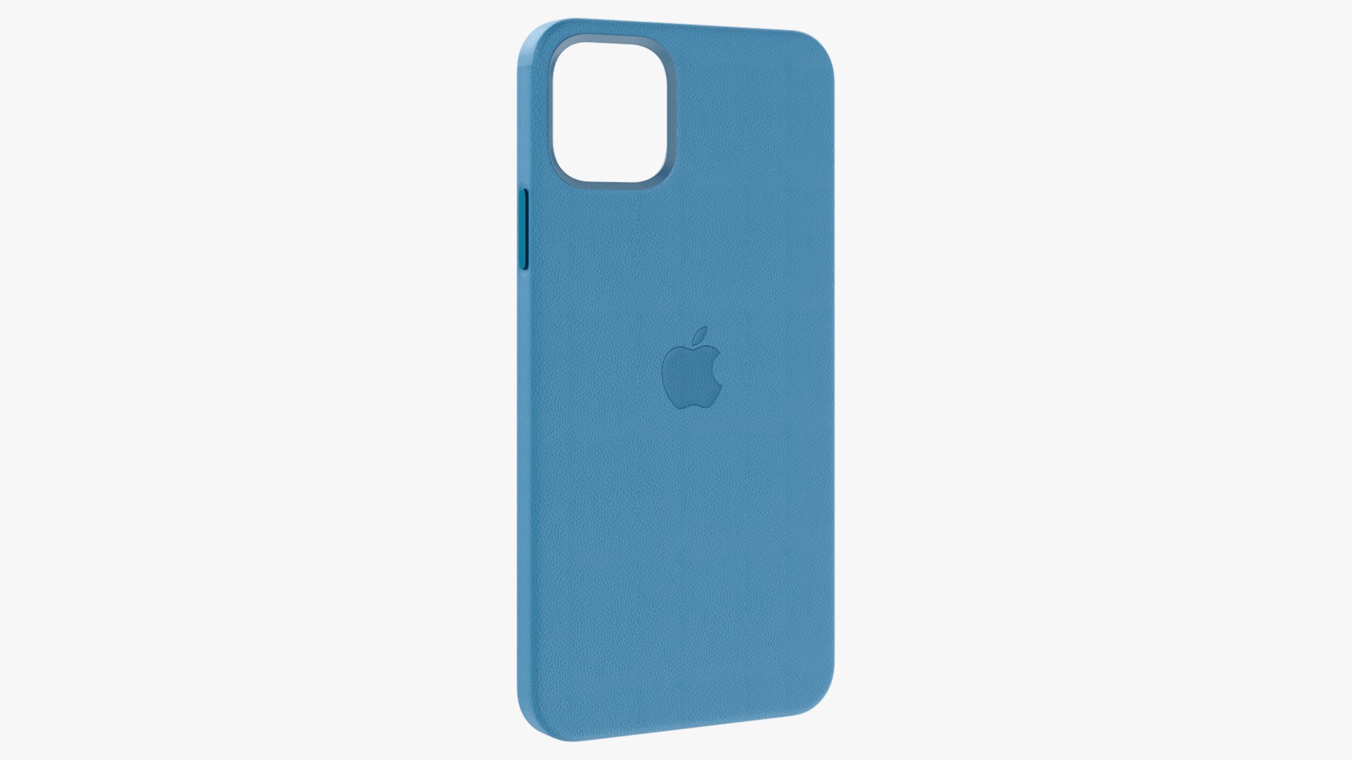 iPhone 12 Pro Max Leather Case Baltic Blue 3D model preview