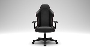 Office Chair with armrests and wheels 3D model