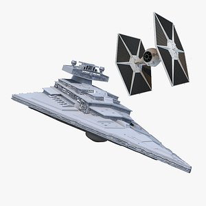 Star Destroyer & Tie Fighter