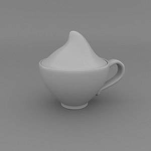 teacup stylized sugar 3D model