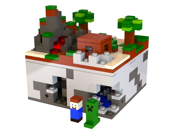 dedo Raramente yermo modelo 3d Lego Minecraft - Micro Mundo - El Bosque - TurboSquid 864285