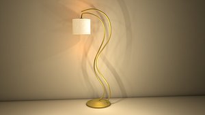 Stylish Gold Lamp 3D model