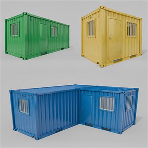 Modified Shipping Containers Room Set - Versatile Modular Space