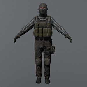 Terrorist Rigged Game Ready Model