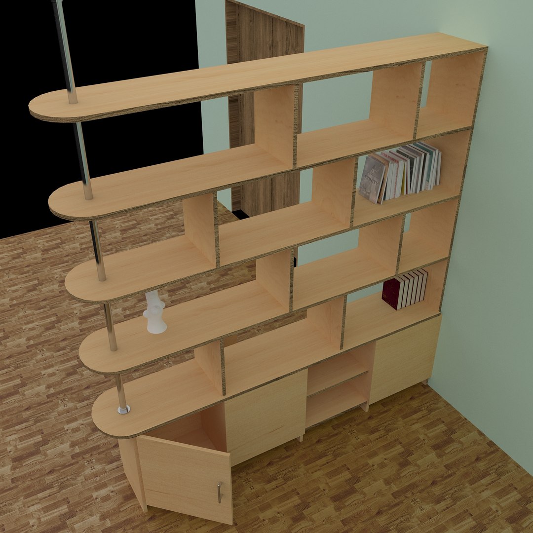 Bookshelf - Partition Model - TurboSquid 1317757