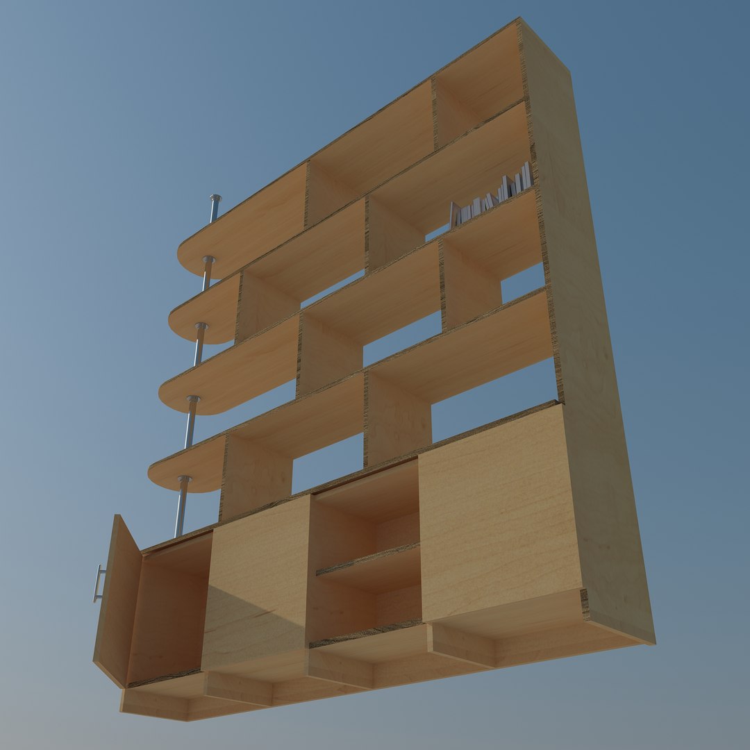 Bookshelf - Partition Model - TurboSquid 1317757