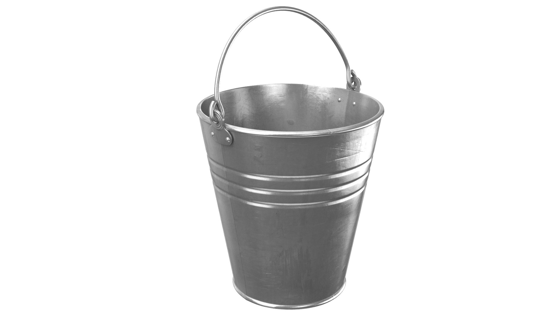 Real metal bucket 3D - TurboSquid 1622339