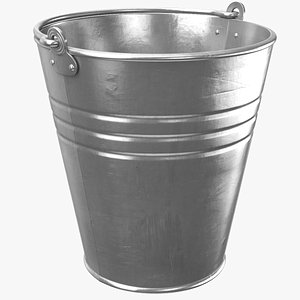 real metal bucket 3D