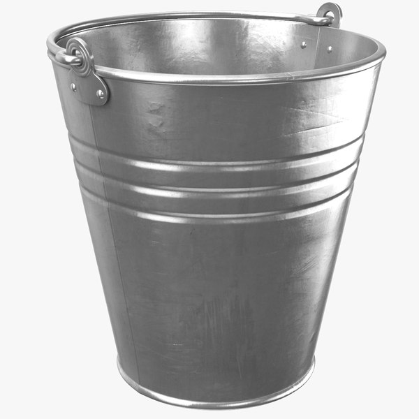 real metal bucket 3D