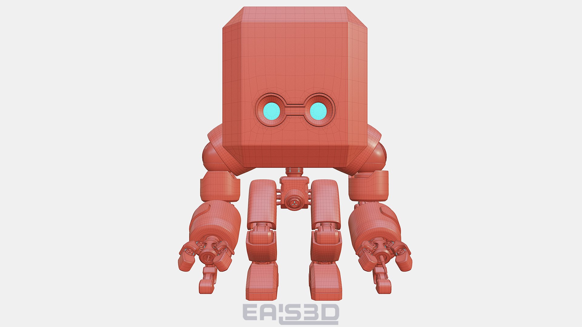 Cute Space Robot Rigged G-26 Matte Back 3D - TurboSquid 2159179