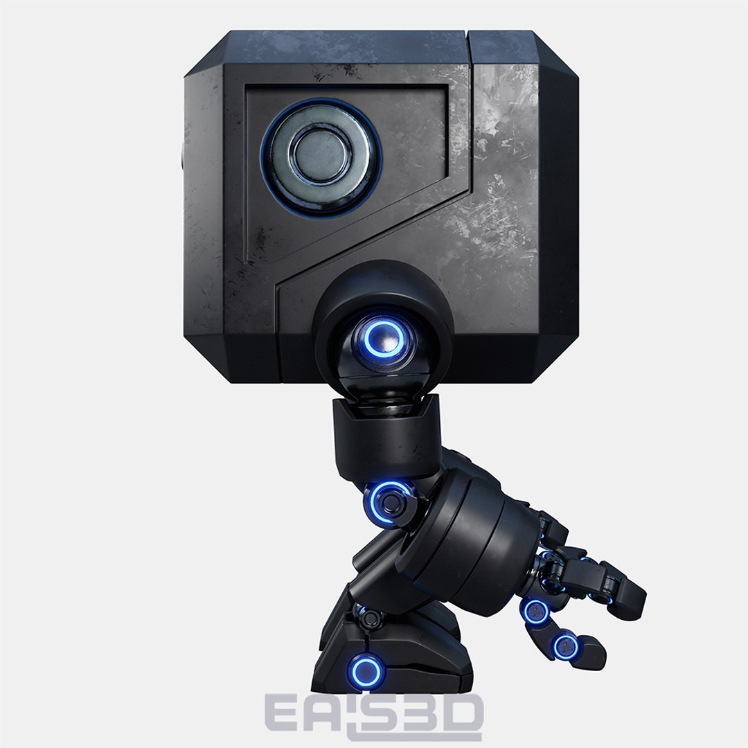 Cute Space Robot Rigged G-26 Matte Back 3D - TurboSquid 2159179