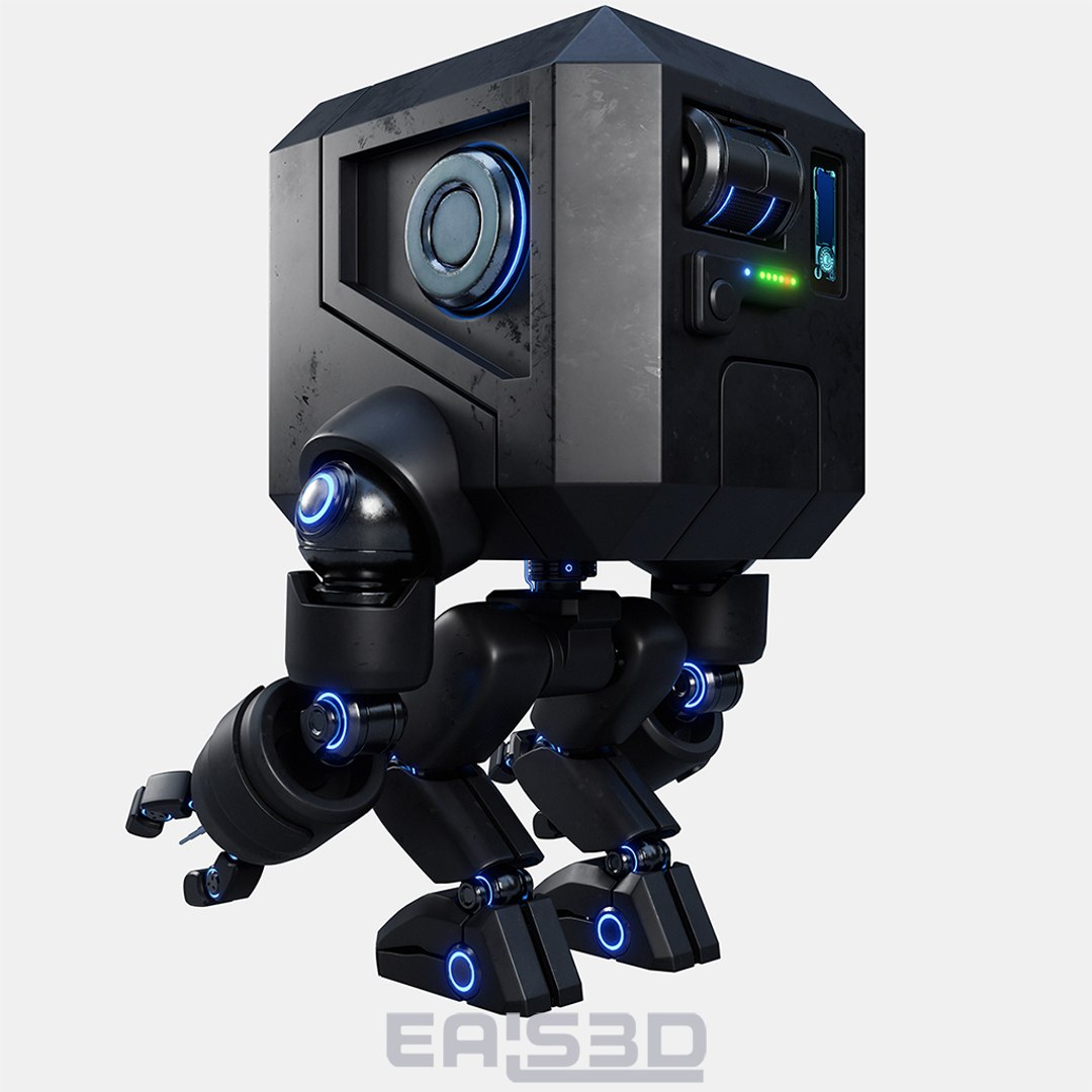 Cute Space Robot Rigged G-26 Matte Back 3D - TurboSquid 2159179