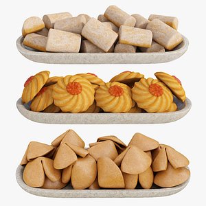 Cookie oval bowls 3D model