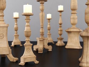 florentine candlesticks 3D
