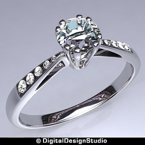 3d model of ring diamond 147