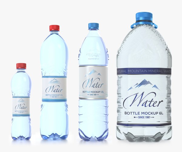 pet bottles include 5 3D model