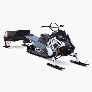 Polaris Snowmobile with Sled