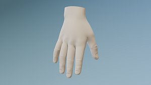Childs hand low poly base mesh 3D model