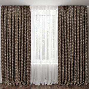 curtain tulle 3D model