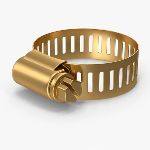 3D Gold Pipe Clamp