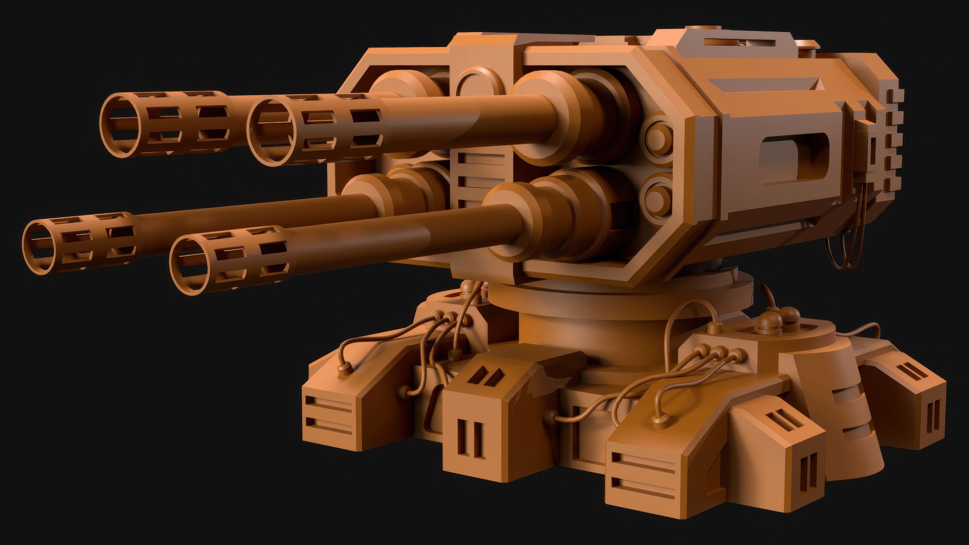 Defense Turret-1-Desert-Clean Model - TurboSquid 2640616
