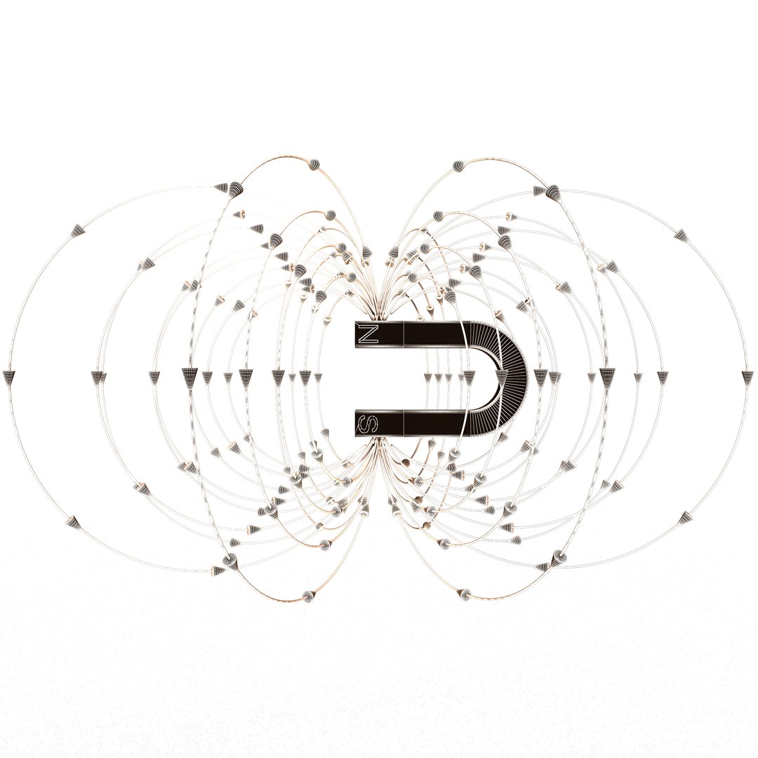 3D Model Magnetic Field U Shape Magnet - TurboSquid 2029062
