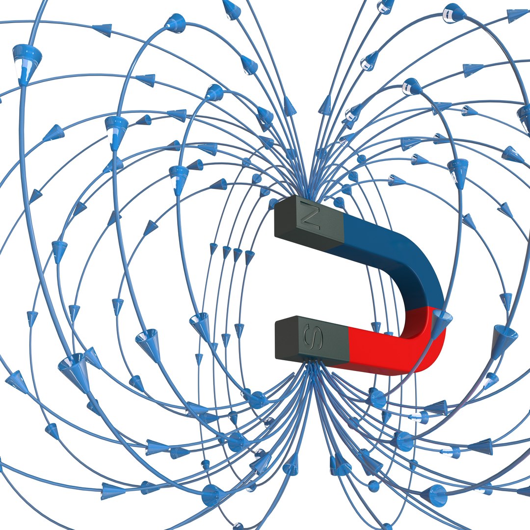 3D Model Magnetic Field U Shape Magnet - TurboSquid 2029062