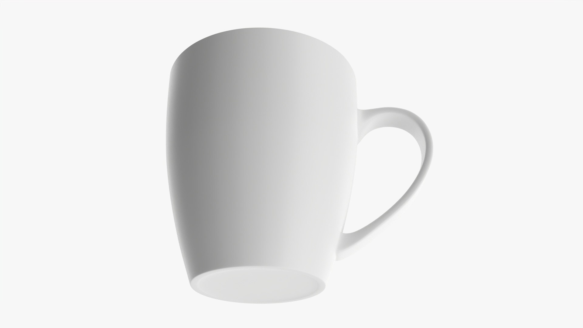 Transparent glass coffee mug with handle 09 3D model
